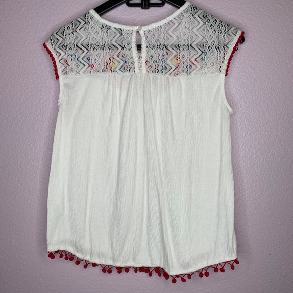 White and colorful crochet top - Picture 2 of 2